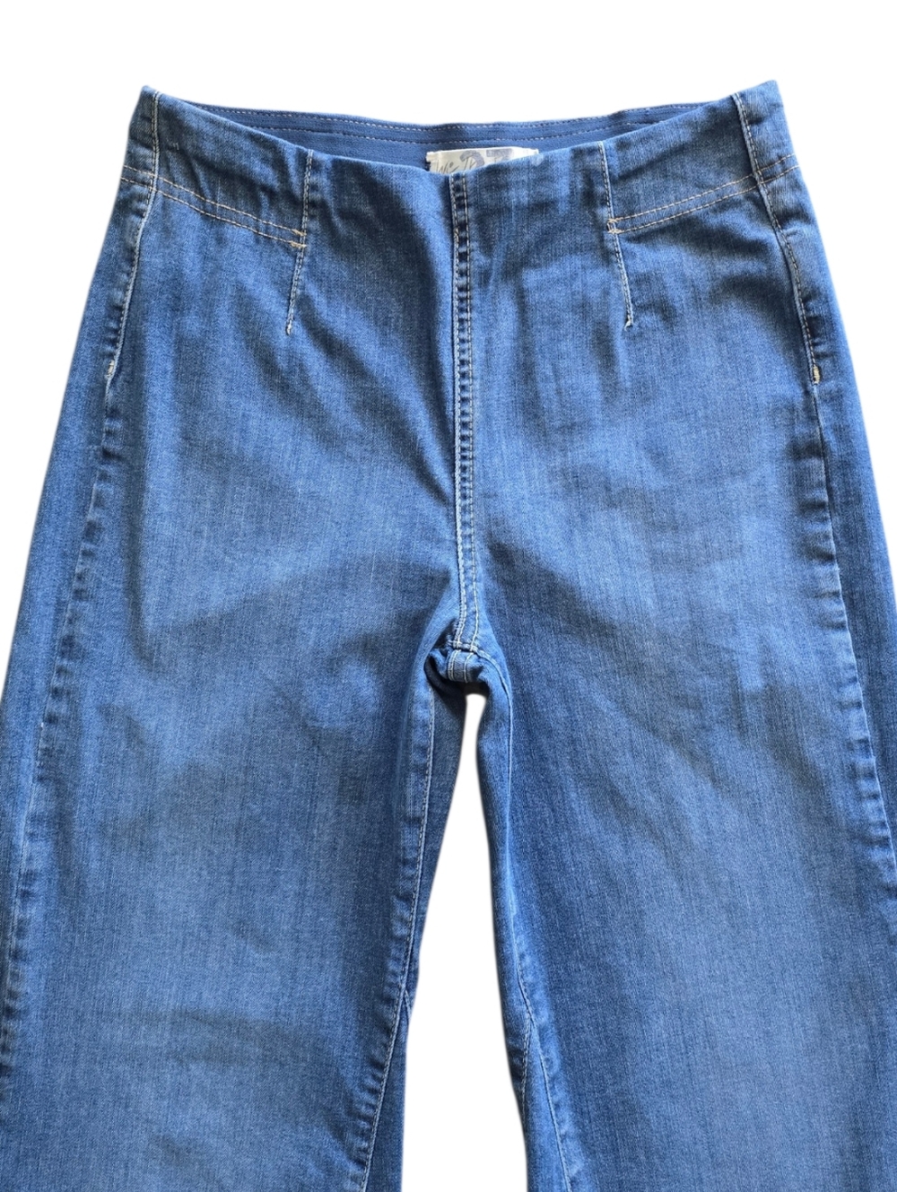 WE THE FREE Skyline Wide Flare Pull On Jeans Size 27 Stretch Denim Free People - Picture 4 of 6